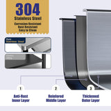 Portable Folding Grill Prep Table with Wheels, Stainless Steel BBQ Grill Stand for Camping, Tailgating and Outdoor Cooking T0130SA