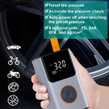 Portable Mini Tire Inflator with Digital Display LED Light