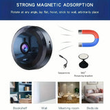Portable Mini Wireless WiFi Camera, Indoor/Outdoor Surveillance Security Hidden Nanny Cam with Night Vision