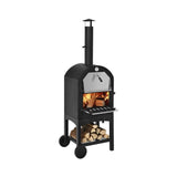 Portable Outdoor Wood Fired Pizza Oven W/ Pizza Stone & Waterproof Cover (SAK82635)