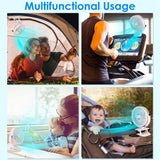 Portable Quiet Rechargeable Clip-On Fan