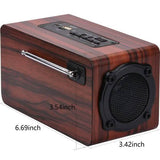 Portable Retro Wooden Wireless Bluetooth 4.2 Speaker
