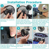 Portable Rotatable Car Cooling Fan