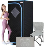 Portable Sauna Tent with Heating Foot Pad and Portable Chair