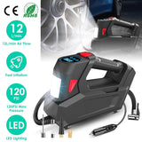 Portable Tire Inflator 120 PSI Maximum 90W Powered Tire Pump with Digital Display LED