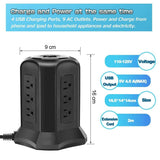 Power Strip Tower with 9 AC-Outlets and 4 USB Charging Ports Switch Control