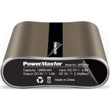 Powermaster 12000mAh Portable Charger with Dual USB Ports 3.1A Output