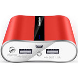 Powermaster 12000mAh Portable Charger with Dual USB Ports 3.1A Output