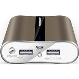 Powermaster 12000mAh Portable Charger with Dual USB Ports 3.1A Output