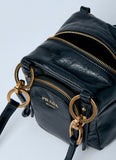 Prada Women Mini Dangle Leather Handbag