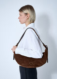 Prada Women Small Suede Shoulder Bag