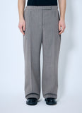 Prada Men Belted Tailored Wool-Blend Pants