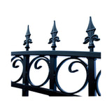 [12-18FT] Heavy-Duty Prague-Style Powder-Coated Galvanized Steel Dual Swing Driveway Gate (SAK48530)
