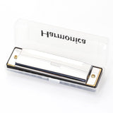 Premium 10-Hole Student Harmonica in Key C - Stainless Steel with Brass Reeds