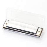 Premium 10-Hole Student Harmonica in Key C - Stainless Steel with Brass Reeds