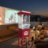 Premium 12-Ounce Movie Theater-Style Popcorn Machine With Cart (SAK84156)