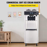 Premium 3-Flavors Commercial Soft Serve Yogurt Ice Cream Machine Maker, 20-28L/H (SAK97524)