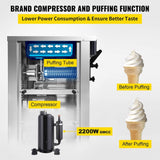 Premium 3-Flavors Commercial Soft Serve Yogurt Ice Cream Machine Maker, 20-28L/H (SAK97524)