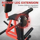 Rovix Premium 3-In-1 Multi-Functional Adjustable Leg Extension And Curl Machine For Lower Body Workouts (SAK21427)