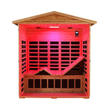 Thermora Kora Deluxe 3-Person Outdoor Full Spectrum Low EMF Infrared Home Sauna With Bluetooth Speakers And LED Reading Light (SAK14098)