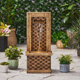 Premium 35 Inch Hand-Crafted Weather-Resistant Waterfall Fountain With LED Lights (SAK86757)