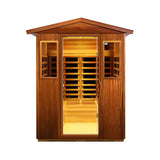 Thermoa Valois Premium 4-Person 2050W Luxury Low EMF Outdoor FAR Infrared Home Sauna With Bluetooth Audio (SAK15372)