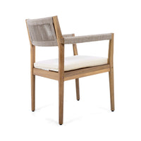 Premium 5-Piece Outdoor Acacia Wood Patio Furniture Set With Braided Dining Chairs, Cushions, And Dining Table (SAK26754)