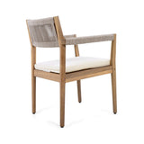 Premium 5-Piece Outdoor Acacia Wood Patio Furniture Set With Braided Dining Chairs, Cushions, And Dining Table (SAK26754)