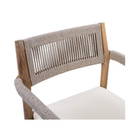 Premium 5-Piece Outdoor Acacia Wood Patio Furniture Set With Braided Dining Chairs, Cushions, And Dining Table (SAK26754)