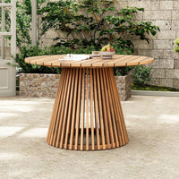 Premium 5-Piece Outdoor Acacia Wood Patio Furniture Set With Braided Dining Chairs, Cushions, And Dining Table (SAK26754)