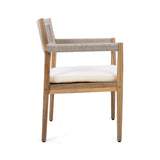 Premium 5-Piece Outdoor Acacia Wood Patio Furniture Set With Braided Dining Chairs, Cushions, And Dining Table (SAK26754)