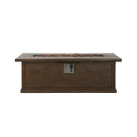 Premium 56" Transitional Rectangular Outdoor Propane Gas Fire Pit Table, 50K BTU (SAK25790)