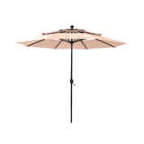 Alora Premium 6-Piece Bar Patio Furniture Set With Umbrella, Swivel Chairs, And Cushions (SAK90375)