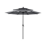 Alora Premium 6-Piece Bar Patio Furniture Set With Umbrella, Swivel Chairs, And Cushions (SAK90375)