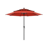 Alora Premium 6-Piece Bar Patio Furniture Set With Umbrella, Swivel Chairs, And Cushions (SAK90375)