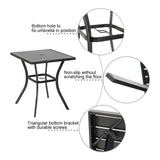 Alora Premium 6-Piece Bar Patio Furniture Set With Umbrella, Swivel Chairs, And Cushions (SAK90375)