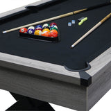 Premium 7FT Wood Billiards Pool Snooker Table Game Set With X-Shaped Legs (SAK32091)