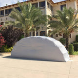 [09X20FT] Alora Premium All-Weather Retractable Steel Frame Carport Canopy For Cars & SUVs (SAK41385)