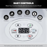 Premium Blow Up 6 Person Sauna Pool Hot Tub With 130 Jets, 7FT (SAK63510)