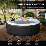 Premium Blow Up 6 Person Sauna Pool Hot Tub With 130 Jets, 7FT (SAK63510)