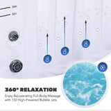 Premium Blow Up 6 Person Sauna Pool Hot Tub With 130 Jets, 7FT (SAK63510)