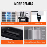 Premium Commercial 3-flavor Freestanding Soft Serve Ice Cream Machine Maker, 21-31 L/H (SAK21874)