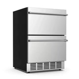 Premium 5.3 Cu.Ft Double Drawer Stainless Steel Built-In Wine Beverage Undercounter Refrigerator (SAK92576)