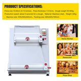 Premium Electric Commercial Pizza Dough Roller Pastry Sheeter Press Machine, 16-Inch (SAK83627)