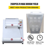 Premium Electric Commercial Pizza Dough Roller Pastry Sheeter Press Machine, 16-Inch (SAK83627)