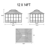 Alora Prestige Premium Hardtop Double Top Outdoor Patio Solarium Sunroom (SAK43078)
