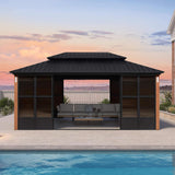 Alora Prestige Premium Hardtop Double Top Outdoor Patio Solarium Sunroom (SAK43078)