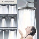 Premium High-pressure Shower Head - Top Spray, Wide Coverage, Lotus Design