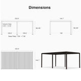 Alora Premium Outdoor Aluminum Louvered Patio Pergola With LED Lights [PERGOLA ONLY] (SAK24896)