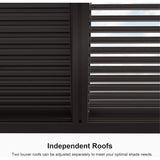 Alora Premium Outdoor Aluminum Louvered Patio Pergola With LED Lights [PERGOLA ONLY] (SAK24896)